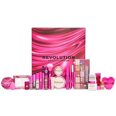 Revolution Beauty London Revolution Beauty Adventskalender 2026, Make-up Geschenkset, 24 Tage 10 Originalgrößen, 8 Minis & 6 Accessoires, Geschenkset für Sie, vegan & tierversuchsfrei Revolution Beauty London Revolution Beauty Adventskalender 2026, Make-up Geschenkset, 24 Tage 10 Originalgrößen, 8 Minis & 6 Accessoires, Geschenkset für Sie, vegan & tierversuchsfrei