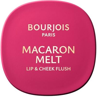Bourjois Macaron Melt Lip & Cheek Flush 4 Pink Guava Rouge elastische Textur aus cremefarbenem Puder samtig leichte Formel integrierter Spiegel 8 g Bourjois Macaron Melt Lip & Cheek Flush 4 Pink Guava Rouge elastische Textur aus cremefarbenem Puder samtig leichte Formel integrierter Spiegel 8 g