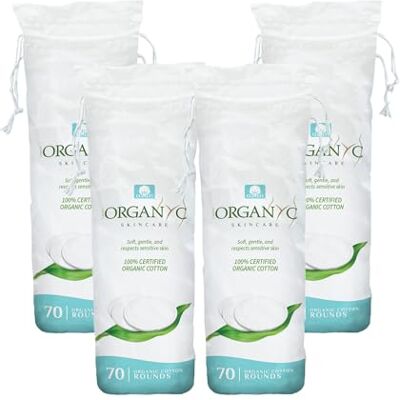 Organyc Abschminkpads (Cotton Rounds) aus 100 % zertifizierter Bio-Baumwolle – Make-up-Entferner für Gesicht & Augen, 280 Stück (4 × 70) Organyc Abschminkpads (Cotton Rounds) aus 100 % zertifizierter Bio-Baumwolle – Make-up-Entferner für Gesicht & Augen, 280 Stück (4 × 70)