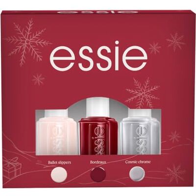 essie Mini Trio Kit Weihnachten, Nagellack Geschenkset für die Maniküre 3 langanhaltende Nagellacke für farbintensive Festtagslooks, Beauty Geschenkidee, 3x 5ml essie Mini Trio Kit Weihnachten, Nagellack Geschenkset für die Maniküre 3 langanhaltende Nagellacke für farbintensive Festtagslooks, Beauty Geschenkidee, 3x 5ml