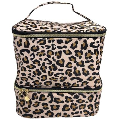 Generic Nagellack-Organizer-Tasche, doppellagig, Leopardenmuster Nagellack-Organizer aus Cord, schwarz, doppellagig, mit Griffen, Organizer für Nagellack & Kosmetik; reisefreundlich, Generic Nagellack-Organizer-Tasche, doppellagig, Leopardenmuster Nagellack-Organizer aus Cord, schwarz, doppellagig, mit Griffen, Organizer für Nagellack & Kosmetik; reisefreundlich,