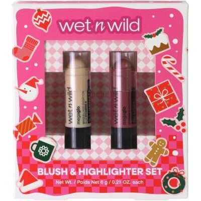 Wet n Wild , Rouge und Highlighter Stick Duo Set Mega Glo Wet n Wild , Rouge und Highlighter Stick Duo Set Mega Glo