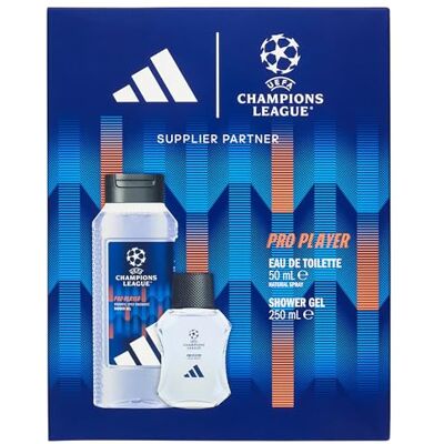 Adidas , Geschenkset UEFA Champions League Pro Player, Eau de Toilette 50 ml und Duschgel 250 ml Adidas , Geschenkset UEFA Champions League Pro Player, Eau de Toilette 50 ml und Duschgel 250 ml