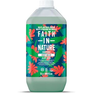FAITH IN NATURE Natürliches Duschgel mit Aloe Vera, Beruhigendes Duschgel, Vegan und tierversuchsfrei, Ohne SLS oder Parabene, 5 L Nachfüllpack FAITH IN NATURE Natürliches Duschgel mit Aloe Vera, Beruhigendes Duschgel, Vegan und tierversuchsfrei, Ohne SLS oder Parabene, 5 L Nachfüllpack