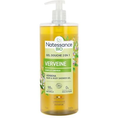 Natessance Duschshampoo, Zitronenverbene, sulfatfrei, 1 l Natessance Duschshampoo, Zitronenverbene, sulfatfrei, 1 l