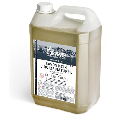 La Corvette Schwarze Flüssigseife mit Olivenöl Allzweckreiniger Entfetter & Fleckenentferner 5L ECOCERT Öko-Detergent La Corvette Schwarze Flüssigseife mit Olivenöl Allzweckreiniger Entfetter & Fleckenentferner 5L ECOCERT Öko-Detergent