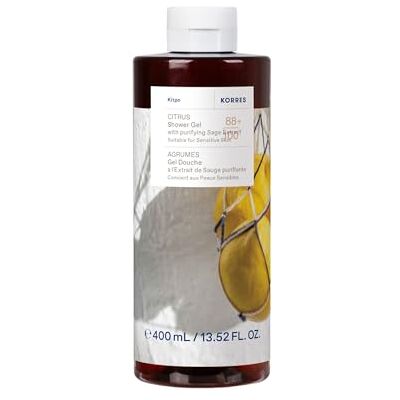 KORRES CITRUS Duschgel mit reinigendem Salbei-Extrakt, mit frischem Zitronen-Bergamotte Duft, dermatologisch getestet, vegan, silikon- und parabenfrei, 400 ml KORRES CITRUS Duschgel mit reinigendem Salbei-Extrakt, mit frischem Zitronen-Bergamotte Duft, dermatologisch getestet, vegan, silikon- und parabenfrei, 400 ml