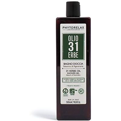 Phytorelax Laboratories, vegan & organisches Öl 31 Kräuter Duschbad Balsamisch und regenerierend 500 ml Phytorelax Laboratories, vegan & organisches Öl 31 Kräuter Duschbad Balsamisch und regenerierend 500 ml