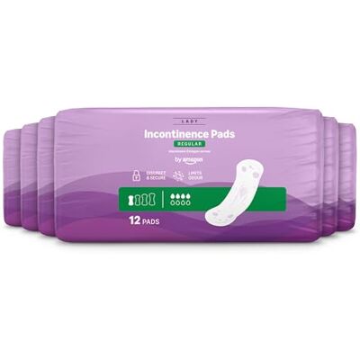 Amazon Inkontinenzeinlagen für Erwachsene Normal, 72 Inkontinenzeinlagen (6 Packungen à 12 Pads), Einzeln Verpackt, Parfümfrei Amazon Inkontinenzeinlagen für Erwachsene Normal, 72 Inkontinenzeinlagen (6 Packungen à 12 Pads), Einzeln Verpackt, Parfümfrei