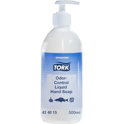 Tork Odor-Control flüssige Handseife, sanft und parfümfrei, 6 x 500 ml Flaschen (424015) Tork Odor-Control flüssige Handseife, sanft und parfümfrei, 6 x 500 ml Flaschen (424015)