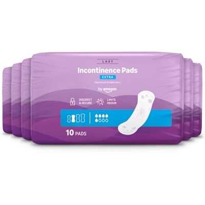 Amazon Inkontinenzeinlagen für Erwachsene Extra, 60 Inkontinenzeinlagen (6 Packungen à 10 Pads), Einzeln Verpackt, Parfümfrei Amazon Inkontinenzeinlagen für Erwachsene Extra, 60 Inkontinenzeinlagen (6 Packungen à 10 Pads), Einzeln Verpackt, Parfümfrei