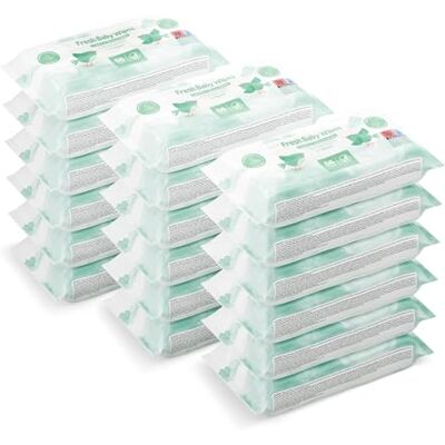 Amazon Fresh Babyfeuchttücher 1008 Tücher, leicht parfümiert, 18 Packungen à 56 Stück Amazon Fresh Babyfeuchttücher 1008 Tücher, leicht parfümiert, 18 Packungen à 56 Stück