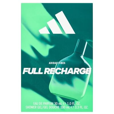 Adidas , Vibes Full Recharge Geschenkbox, Eau de Parfum 30 ml und Duschgel 100 ml Adidas , Vibes Full Recharge Geschenkbox, Eau de Parfum 30 ml und Duschgel 100 ml