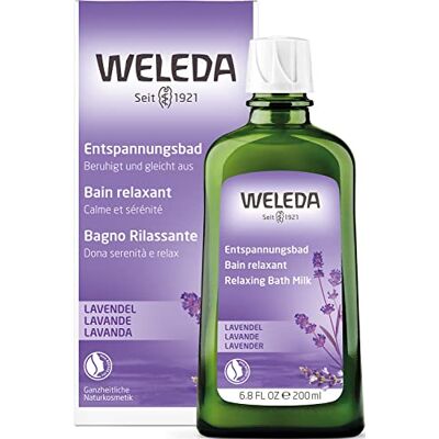 WELEDA Lavendel Entspannungsbad 200 ml Bio Bade Essenz Gesundheitsbad Echtes ätherisches Lavendelöl, beruhigt Sinne fördert Schlaf, ohne schäumende Tenside synthetische Emulgatoren WELEDA Lavendel Entspannungsbad 200 ml Bio Bade Essenz Gesundheitsbad Echtes ätherisches Lavendelöl, beruhigt Sinne fördert Schlaf, ohne schäumende Tenside synthetische Emulgatoren
