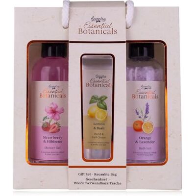 accentra Badeset ESSENTIAL BOTANICALS in Geschenktasche, Pflegeset mit 200 ml Duschgel, 230 g Badesalz und 60 ml Handcreme, Wellness Geschenkset für Frauen zu Geburtstag und Muttertag accentra Badeset ESSENTIAL BOTANICALS in Geschenktasche, Pflegeset mit 200 ml Duschgel, 230 g Badesalz und 60 ml Handcreme, Wellness Geschenkset für Frauen zu Geburtstag und Muttertag