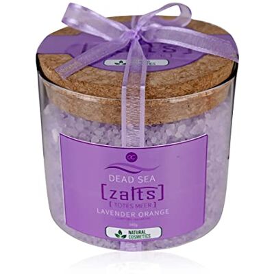 accentra Zalts Totes Meer Badesalz im Glas mit Korkverschluss – 540g Totes Meersalz MADE in GERMANY mit Lavendel- und Orangenöl angereichert accentra Zalts Totes Meer Badesalz im Glas mit Korkverschluss – 540g Totes Meersalz MADE in GERMANY mit Lavendel- und Orangenöl angereichert