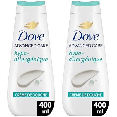 Dove , Advanced Care Duschcreme, hypoallergen, dermatologisch getestet, 24 Stunden weiches Hautgefühl (2 x 400 ml) Dove , Advanced Care Duschcreme, hypoallergen, dermatologisch getestet, 24 Stunden weiches Hautgefühl (2 x 400 ml)