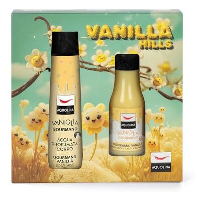 Aquolina Geschenkset Vaniglia Gourmand – VANILLA HILLS – Körperspray 150 ml + Duschgel 125 ml – Set, Made in Italy Aquolina Geschenkset Vaniglia Gourmand – VANILLA HILLS – Körperspray 150 ml + Duschgel 125 ml – Set, Made in Italy