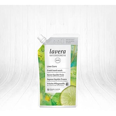 lavera Lime Care Liquid Soap Refill — Bio-Flüssigseife aus Limette & Bio-Zitronengras — sanfter Reiniger — vegan — auch für empfindliche und trockene Haut geeignet — vegan — Bio (500 ml) lavera Lime Care Liquid Soap Refill — Bio-Flüssigseife aus Limette & Bio-Zitronengras — sanfter Reiniger — vegan — auch für empfindliche und trockene Haut geeignet — vegan — Bio (500 ml)