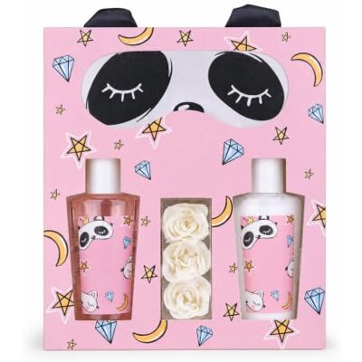 accentra Geschenkset SWEET DREAMS, Badeset mit Vanilla Candy Duft Pflegeset mit Duschgel, Bodylotion, Badekonfetti und Schlafmaske, dekorative Box in Rosa und Weiß, für Wellnessmomente accentra Geschenkset SWEET DREAMS, Badeset mit Vanilla Candy Duft Pflegeset mit Duschgel, Bodylotion, Badekonfetti und Schlafmaske, dekorative Box in Rosa und Weiß, für Wellnessmomente