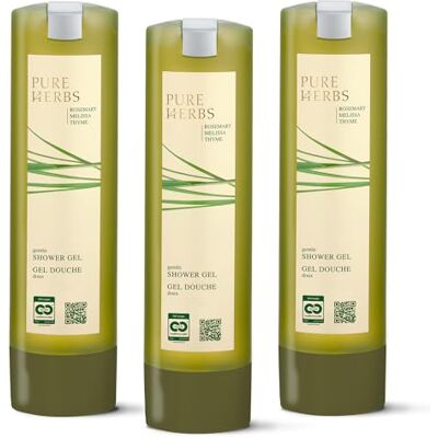 Pure ADA Cosmetics Duschgel 3 x 300 mL Vegan mit Melisse, Thymian & Rosmarin, SmartCare-System, alpines Spa-Ritual, harmonisch-frischer Kräuterduft, Made in Germany Pure ADA Cosmetics Duschgel 3 x 300 mL Vegan mit Melisse, Thymian & Rosmarin, SmartCare-System, alpines Spa-Ritual, harmonisch-frischer Kräuterduft, Made in Germany