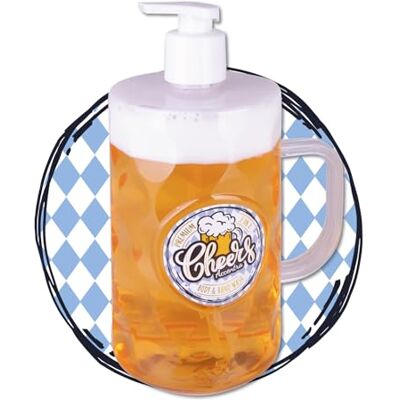accentra Seifenspender im Bierkrug Design, 2in 1 Handseife & Duschgel in Bier-Optik, mit 720ml Seife im Schaum-Pumpspender, Flüssigseife, Duft: Birke & Zeder, Geschenkidee für Männer & Biertrinker accentra Seifenspender im Bierkrug Design, 2in 1 Handseife & Duschgel in Bier-Optik, mit 720ml Seife im Schaum-Pumpspender, Flüssigseife, Duft: Birke & Zeder, Geschenkidee für Männer & Biertrinker