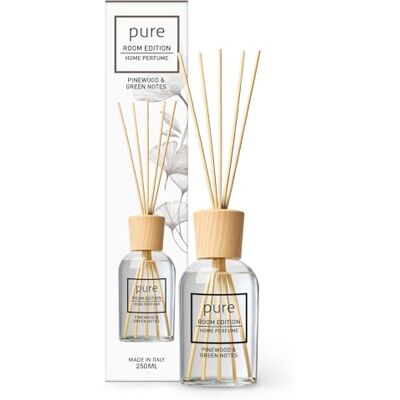 Pure 250ml Pinie & grüne Akzente Raumduft natürliche Inhaltsstoffe, vegan & tierversuchsfrei, Bio-Alkohol, Diffuser mit Stäbchen hergestellt in Italien Pure 250ml Pinie & grüne Akzente Raumduft natürliche Inhaltsstoffe, vegan & tierversuchsfrei, Bio-Alkohol, Diffuser mit Stäbchen hergestellt in Italien