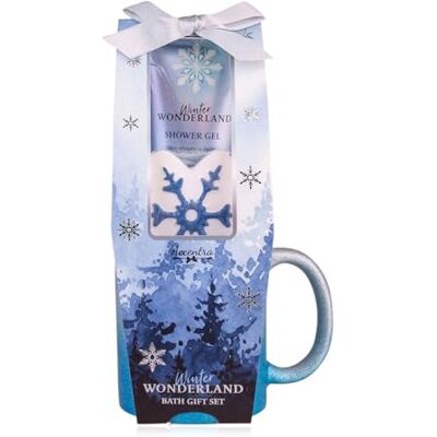 accentra Badeset Frauen WINTER WONDERLAND in Tasse, inkl. Duschgel & Badebombe, Duft White Tea & Coconut, festliches Weihnachtsgeschenk mit Keramiktasse in blau, weiß und silber accentra Badeset Frauen WINTER WONDERLAND in Tasse, inkl. Duschgel & Badebombe, Duft White Tea & Coconut, festliches Weihnachtsgeschenk mit Keramiktasse in blau, weiß und silber