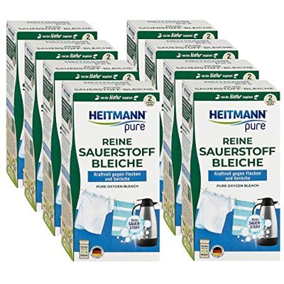 Pure Reine Sauerstoffbleiche: Ökologisches Bleichmittel, hohe Waschkraft gegen Flecken & Schmutz, 8x 350g Pure Reine Sauerstoffbleiche: Ökologisches Bleichmittel, hohe Waschkraft gegen Flecken & Schmutz, 8x 350g