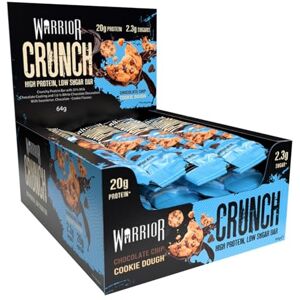 Warrior Crunch Protein Riegel 12 x 64 g – Proteinriegel ohne Zucker mit 20 g Eiweiß, Low Sugar Eiweißriegel, Schokoladen Protein Bar für unterwegs – Choc Chip Plätzchenteig Warrior Crunch Protein Riegel 12 x 64 g – Proteinriegel ohne Zucker mit 20 g Eiweiß, Low Sugar Eiweißriegel, Schokoladen Protein Bar für unterwegs – Choc Chip Plätzchenteig