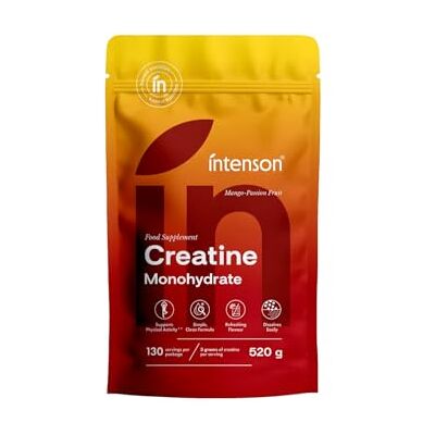 Intenson Creatin Monohydrat, Mango-Passionsfrucht, 520 g, 130 Portionen Intenson Creatin Monohydrat, Mango-Passionsfrucht, 520 g, 130 Portionen