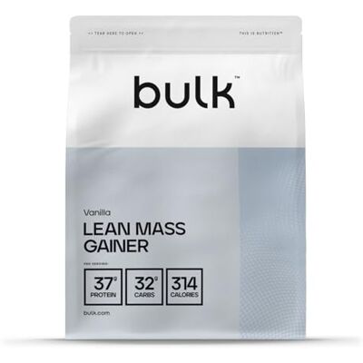 Bulk Lean Mass Gainer, Proteinpulver-Shake, Lean Weight Gainer für mehr Magermasse, Glutamin, Protein Pulver, Eiweißpulver, Vanille, 1 kg Bulk Lean Mass Gainer, Proteinpulver-Shake, Lean Weight Gainer für mehr Magermasse, Glutamin, Protein Pulver, Eiweißpulver, Vanille, 1 kg
