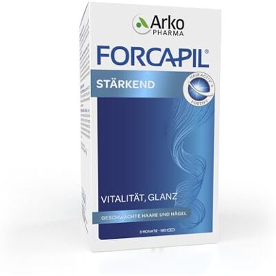 Arkopharma FORCAPIL® Stärkend Für Haare und Nägel Vitalität Glanz 450 μg Biotin Stärkt die Haarfaser Ab 15 Jahren 3 Monate 180 Kapseln Arkopharma FORCAPIL® Stärkend Für Haare und Nägel Vitalität Glanz 450 μg Biotin Stärkt die Haarfaser Ab 15 Jahren 3 Monate 180 Kapseln