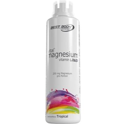 Best Body Nutrition Magnesium Vitamin Liquid (500ml) Tropical Vitamine, Mineralien & Gesundheit Vitamine & Mineralien-Komplex Portionsweise dosierbar, 25 ml laut Etikett, Nahrungsergänzung: B12, Niacin, Pantothensäure für Alltag und Sport Best Body Nutrition Magnesium Vitamin Liquid (500ml) Tropical Vitamine, Mineralien & Gesundheit Vitamine & Mineralien-Komplex Portionsweise dosierbar, 25 ml laut Etikett, Nahrungsergänzung: B12, Niacin, Pantothensäure für Alltag und Sport