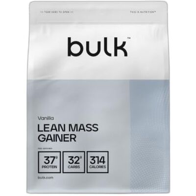 BULK POWDERS Bulk Lean Mass Gainer, Vanille, 1 kg Proteinpulver-Shake, Lean Weight Gainer für mehr Magermasse, Glutamin, Protein Pulver, Eiweißpulver BULK POWDERS Bulk Lean Mass Gainer, Vanille, 1 kg Proteinpulver-Shake, Lean Weight Gainer für mehr Magermasse, Glutamin, Protein Pulver, Eiweißpulver