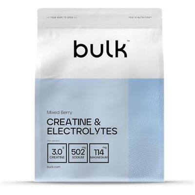 BULK POWDERS Bulk Kreatin- & Elektrolytpulver 300 g Gemischte Beeren 3 g Kreatin Essenzielle Elektrolyte & Vitamine Steigert Energie, Hydration & Leistung Ideal für HIIT, Fitnessstudio BULK POWDERS Bulk Kreatin- & Elektrolytpulver 300 g Gemischte Beeren 3 g Kreatin Essenzielle Elektrolyte & Vitamine Steigert Energie, Hydration & Leistung Ideal für HIIT, Fitnessstudio