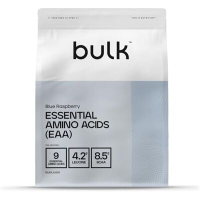 Bulk Essentielle Aminosäuren Pulver, EAA, Blue Raspberry, 500 g Bulk Essentielle Aminosäuren Pulver, EAA, Blue Raspberry, 500 g