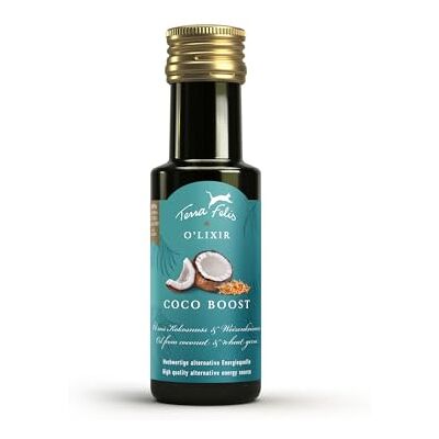 Terra Felis O'LIXIR Coco Boost Öl, Nahrungsergänzung für Katzen, 100ml 100% Lebensmittelqualität aller Rohstoffe, unterstützt das Immunsystem, für glänzendes Fell Terra Felis O'LIXIR Coco Boost Öl, Nahrungsergänzung für Katzen, 100ml 100% Lebensmittelqualität aller Rohstoffe, unterstützt das Immunsystem, für glänzendes Fell