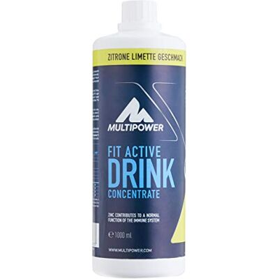 Multipower Fit Active Drink Konzentrat – Konzentrat zur Herstellung zuckerfreier Fitness Getränke für Sportler und zum Muskelaufbau – Zitrone Limette Geschmack – 1 x 1 l Multipower Fit Active Drink Konzentrat – Konzentrat zur Herstellung zuckerfreier Fitness Getränke für Sportler und zum Muskelaufbau – Zitrone Limette Geschmack – 1 x 1 l