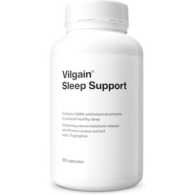 Vilgain Sleep Support – Natürliche Schlafhilfe mit Pflanzenextrakten & L-Tryptophan, fördert Melatonin, schnelleres Einschlafen, bessere Schlafqualität, 90 Kapseln Vilgain Sleep Support – Natürliche Schlafhilfe mit Pflanzenextrakten & L-Tryptophan, fördert Melatonin, schnelleres Einschlafen, bessere Schlafqualität, 90 Kapseln