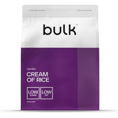 Bulk Reiscreme, Kohlenhydrat-Pulver, Cream of Rice, Vanille, 2,5 kg Bulk Reiscreme, Kohlenhydrat-Pulver, Cream of Rice, Vanille, 2,5 kg