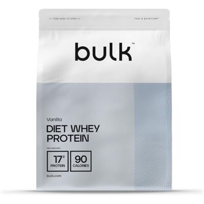 Bulk Diät Whey Protein, Protein Pulver, Eiweißpulver, Vanille, 500 g, 20 Portionen, Verpackung Kann Variieren Bulk Diät Whey Protein, Protein Pulver, Eiweißpulver, Vanille, 500 g, 20 Portionen, Verpackung Kann Variieren
