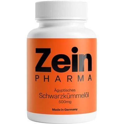 ZeinPharma Ägyptisches Schwarzkümmelöl Softgel-Kapseln 500 mg, 180 kaltgepresst und naturbelassene Kapseln aus Original Nigella sativa Öl aus Ägypten ZeinPharma Ägyptisches Schwarzkümmelöl Softgel-Kapseln 500 mg, 180 kaltgepresst und naturbelassene Kapseln aus Original Nigella sativa Öl aus Ägypten