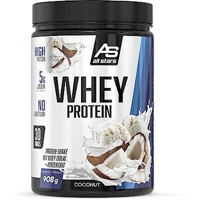 All Stars 100% Whey Protein Pulver 908g Coconut All Stars 100% Whey Protein Pulver 908g Coconut