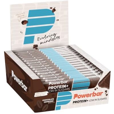Powerbar Protein Plus Riegel mit nur 107 Kcal Low Sugar Eiweissriegel, Fitnessriegel mit Ballaststoffen Chocolate Espresso (30 x 35g) Powerbar Protein Plus Riegel mit nur 107 Kcal Low Sugar Eiweissriegel, Fitnessriegel mit Ballaststoffen Chocolate Espresso (30 x 35g)