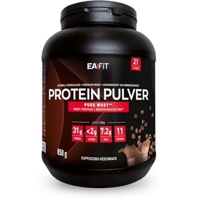 Eafit Protein Pulver Cappuccino 850g Whey Protein Isolat Muskelaufbau & Kraft Premium Hochdosiert Eiweiss protein pulver Protein Pulver mit Shaker Empfehlung für Shaker Protein & Fitness Eafit Protein Pulver Cappuccino 850g Whey Protein Isolat Muskelaufbau & Kraft Premium Hochdosiert Eiweiss protein pulver Protein Pulver mit Shaker Empfehlung für Shaker Protein & Fitness
