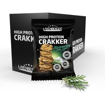 Layenberger High Protein Cräkker Rosemary Sea Salt (8x75 g) Layenberger High Protein Cräkker Rosemary Sea Salt (8x75 g)