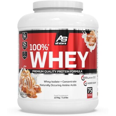 All Stars 100% Whey Protein Pulver 2270g Salted Caramel All Stars 100% Whey Protein Pulver 2270g Salted Caramel