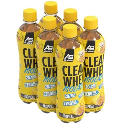 All Stars Clears Whey Isolate Protein Drink 6 x 500ml Tropical All Stars Clears Whey Isolate Protein Drink 6 x 500ml Tropical