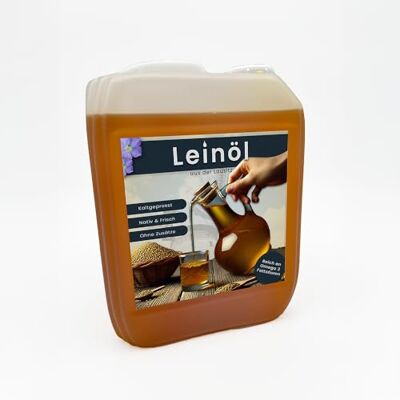 Hoyo Technology GmbH 5 Liter Leinöl Leinsamenöl frisch nativ kaltgepresstes Leinöl für gesunde Energie Hoyo Technology GmbH 5 Liter Leinöl Leinsamenöl frisch nativ kaltgepresstes Leinöl für gesunde Energie